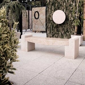Padang Yellow Granite Garden Bench (165 x 40 x 50 cm)