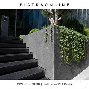 Black Crystal Rock Design Slab Granite 2CM