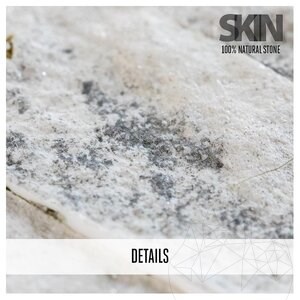 Flexible Marble SKIN Panel Express - Pearl White, 60x15 cm, Self-Adhesive 3M for Interior Tiling Furniture, Walls