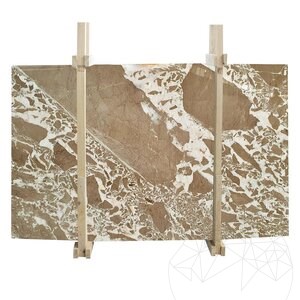 Caramel White Polished Marble Slab, 2 cm
