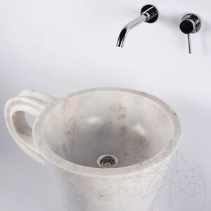 Bathroom sink - Tao Evia Arabescato Oro Marble 42 x 85 cm