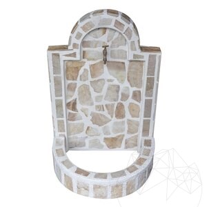 Cismea Small Garden, Traditional, Freestanding - Polygonal stone veneer, Rhodos Slate, 80 x 55 cm, 70 kg