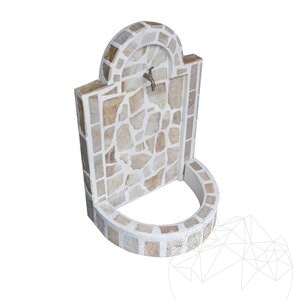 Cismea Small Garden, Traditional, Freestanding - Polygonal stone veneer, Rhodos Slate, 80 x 55 cm, 70 kg