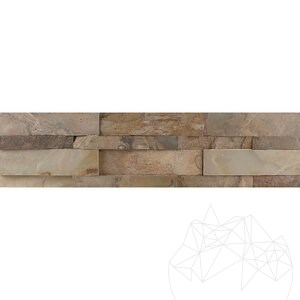 Natural Slate Panel - Indian Autumn, 60x15 cm, for Interior Cladding, Walls