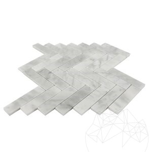 New York Chevron Honed Marble Mosaic 