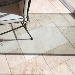 Cappuccino Brushed & Chiseled Edge Marble French Pattern Set, 1.2 cm