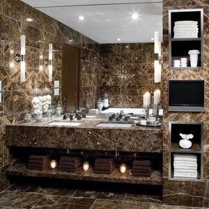 Maron Emperador Polished Marble, 60 x 30 x 2 cm