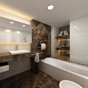 Maron Emperador Polished Marble, 60 x 30 x 2 cm