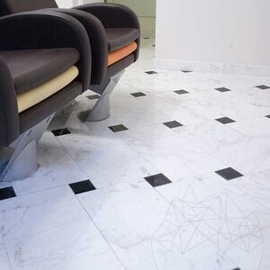 Volakas Polished Marble, 60 x 30 x 2 cm - Economy