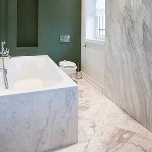 Volakas Polished Marble, 60 x 30 x 2 cm - Economy