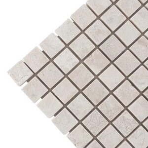 Cappuccino Marble Tumbled Mosaic 2.3x2.3 cm