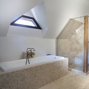 Classic Polished Travertine Mosaic, 2.3 x 2.3 cm