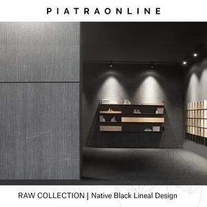 Native Black Lineal Extreme Dark Design Slab Granite 2CM
