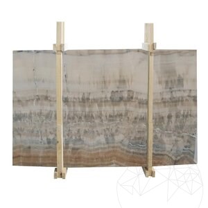 Vein Cut Polished Onyx Slab, 2 cm