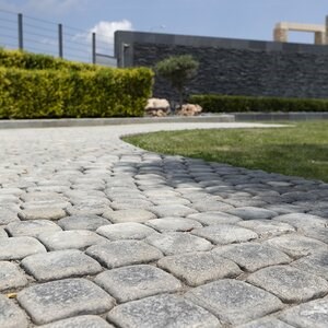 Kavala Tumbled Slate Cobblestone, 10 x 10 x 3-5 cm