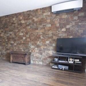 Slate Rusty Brown Natur, 10 cm x LL | Decorative Stone - Vertical Tiles, Outdoor-Indoor