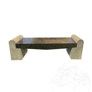 Romano Ceppo Marble Garden Bench, 165 x 40 x 50cm
