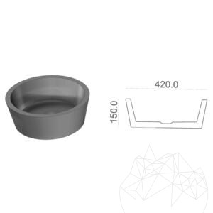 Bathroom Sink Matia Red Opium Travertine RS-12 