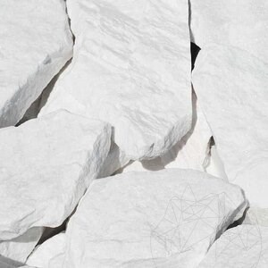 Rock Face Thassos Polygonal Marble