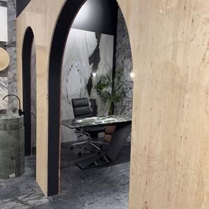 Romano Vein Cut Travertine Slab Epoxy Filling, 2 cm 