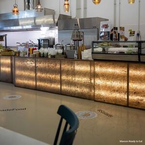 Translucent Flexible Slate SKIN 2mm - AuBurn, 185 x 61 cm | Ambient Lighting, Indoor & Outdoor