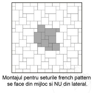 Nero Riven Slate French Pattern Set, 1 cm