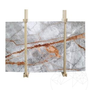 Symphony Grey Polished Marble Slab, 2 cm
