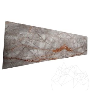 Symphony Grey Polished Marble Slab, 2 cm
