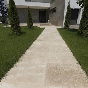 Classic Cross Cut Brushed Travertine 61 x 40.6 x 3 cm