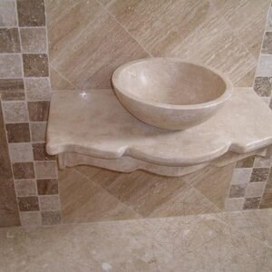 Latte PREMIUM Tumbled Travertine, 10 x 10 x 1.2 cm