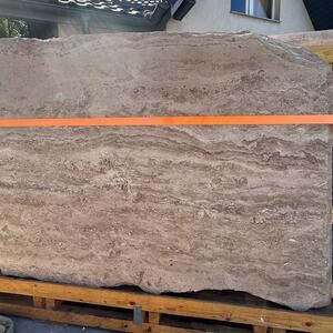 Latte PREMIUM Brushed Travertine Slab 3 cm