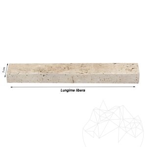 Multicolored Splitface Travertine, 5 cm x FL x 2.2 cm
