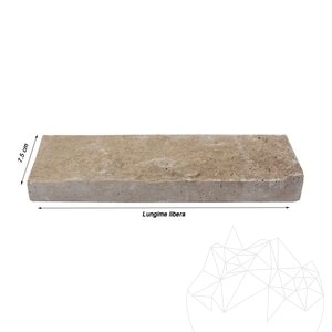 Noce Splitface Travertine, 7.5 cm x FL x 2.2 cm