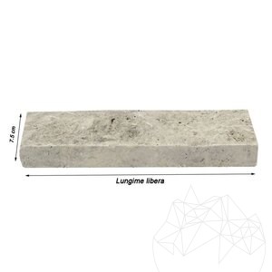 Silver Splitface Travertine, 7.5 cm x FL x 2 cm