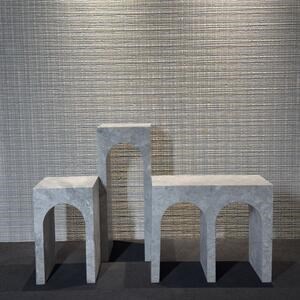 Tundra Grey Marble Archy Small Console