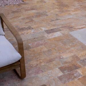 Yellow Cross Cut Tumbled Travertine 15.2 x 30.5 x 3 cm