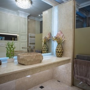 Crema Royal Polished Marble Countertop, 250 x 65 x 3 cm