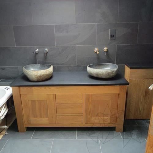 Black Brushed Slate Countertop, 200 x 65 x 3 cm