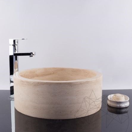 Bathroom Sink - Classic Travertine RS 22, 42 cm x 15 cm