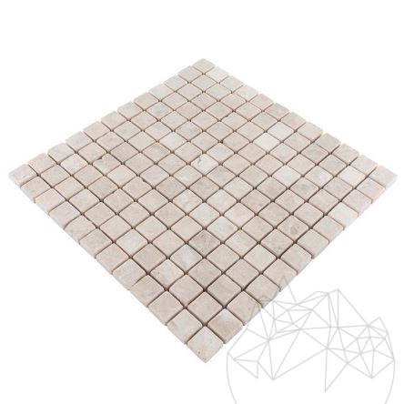 Cappuccino Marble Tumbled Mosaic 2.3x2.3 cm