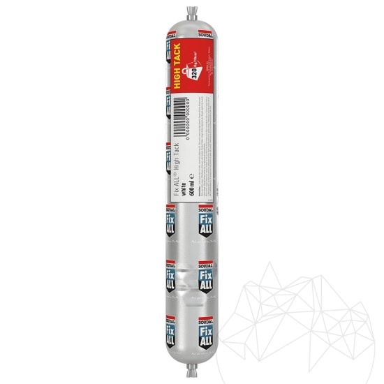 Soudal FIX ALL High Tack White - SKIN Flexible slate adhesive 600 ml