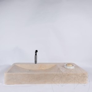 Bathroom Sink Arco Classic Travertine SSTS, 80 x 50 x 10 cm