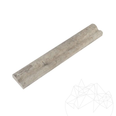 Silver Travertine M4 Border, 2 x 5 x 30.5 cm