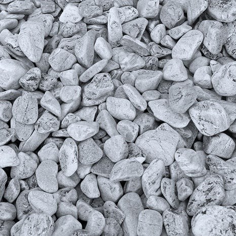 Silver Pebbles, 3-6 cm Bag 20 Kg